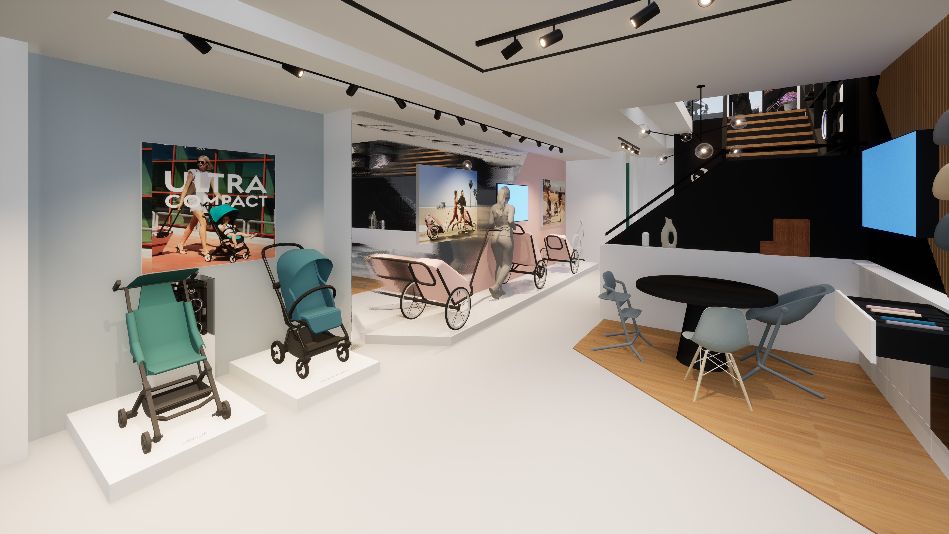 Cybex Flagship — Amsterdam, NL gold render