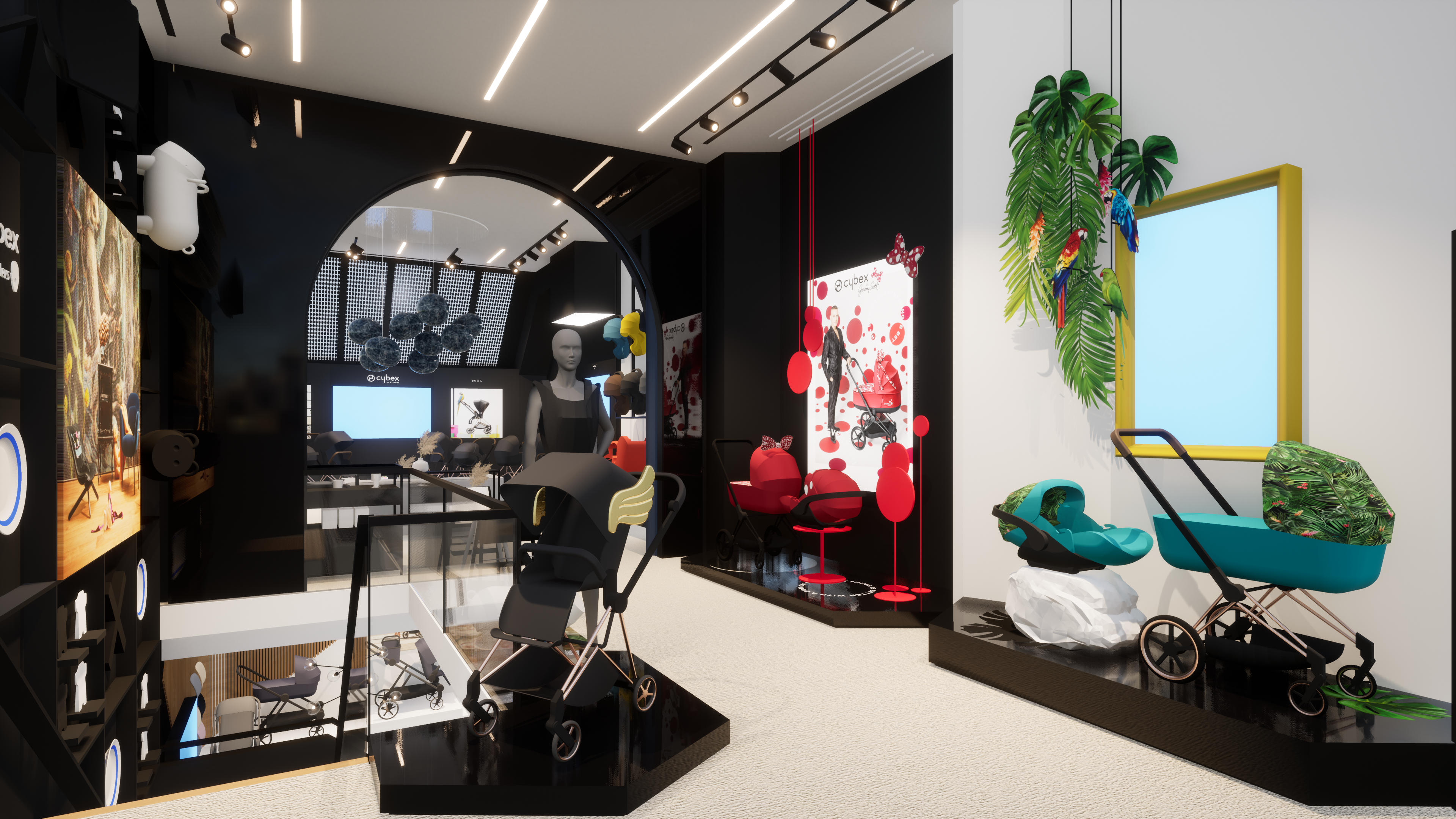 Cybex Flagship — Amsterdam, NL platinum render