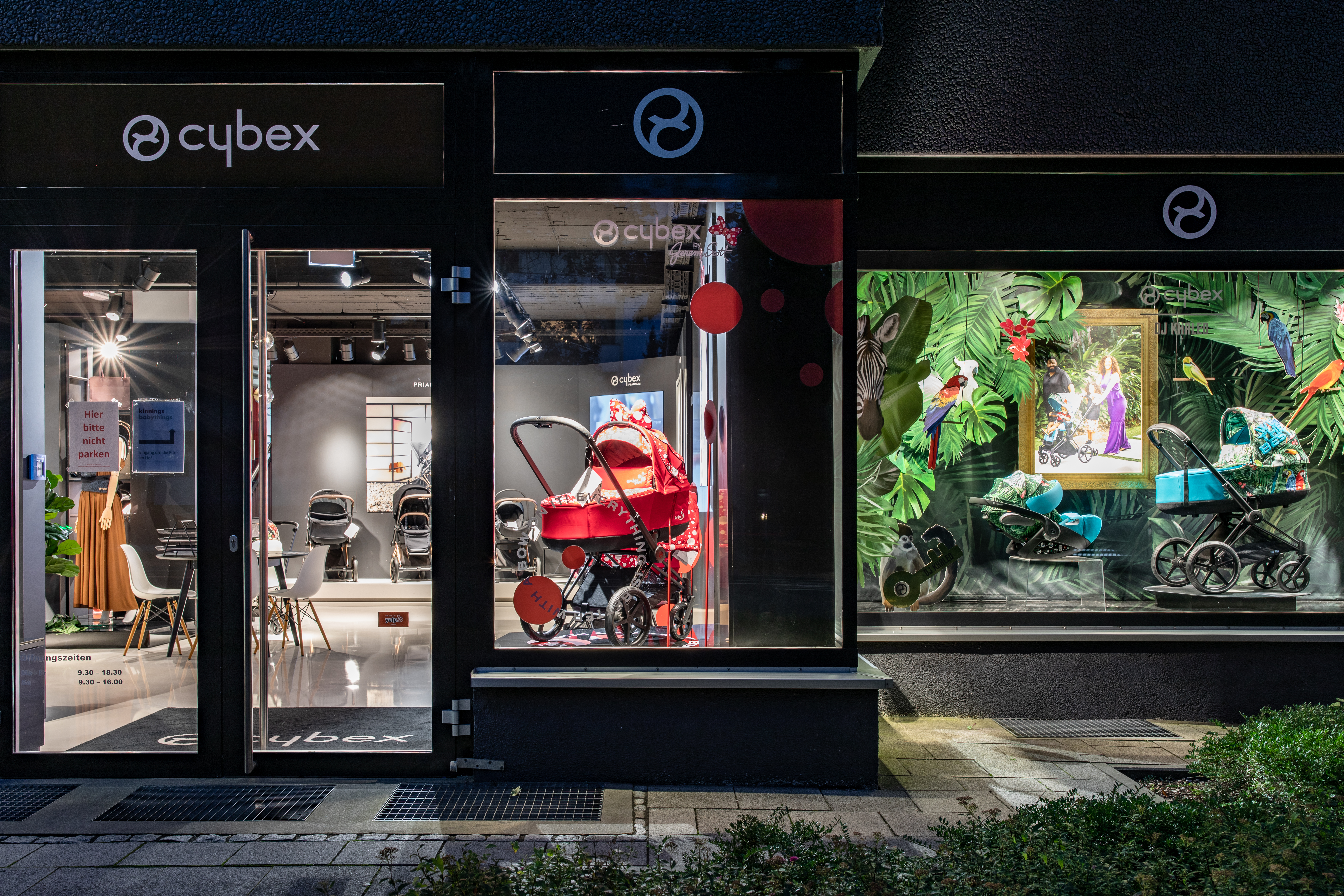 Kinnings Retail Store — DE Cybex window display