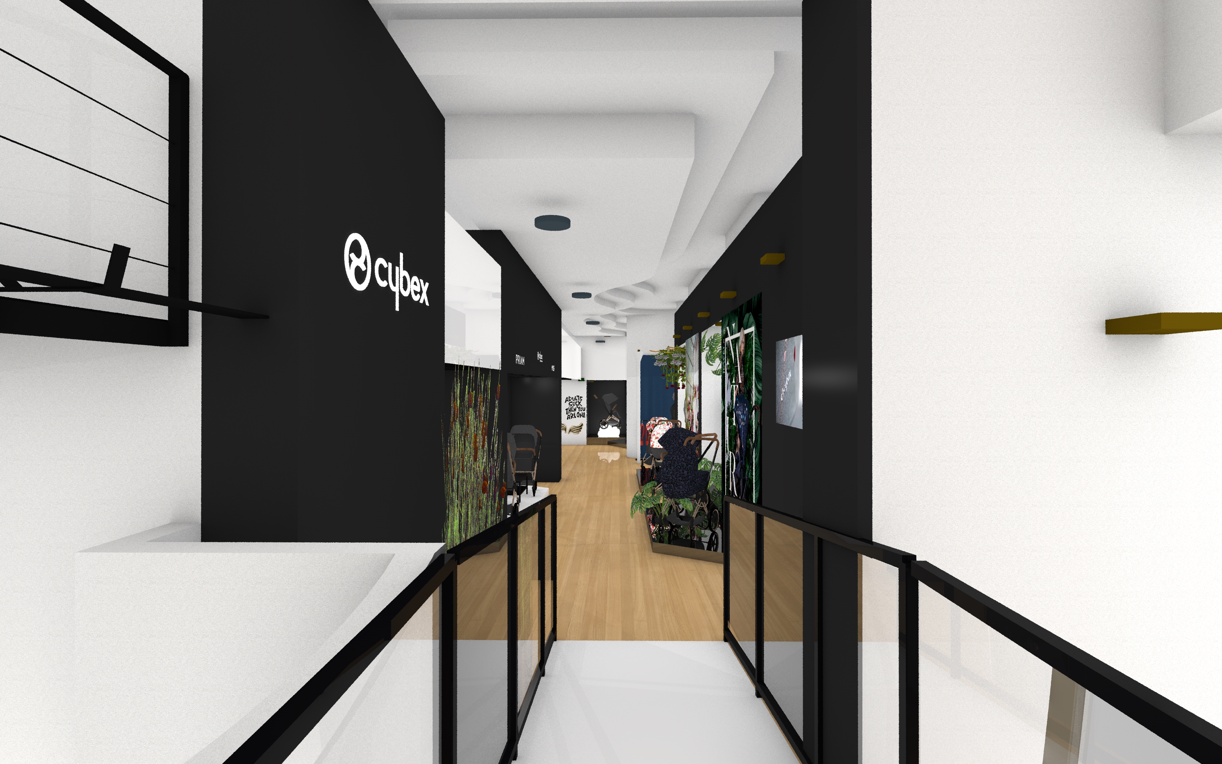 Cybex Store Renovation — Milan, IT entrance rendering