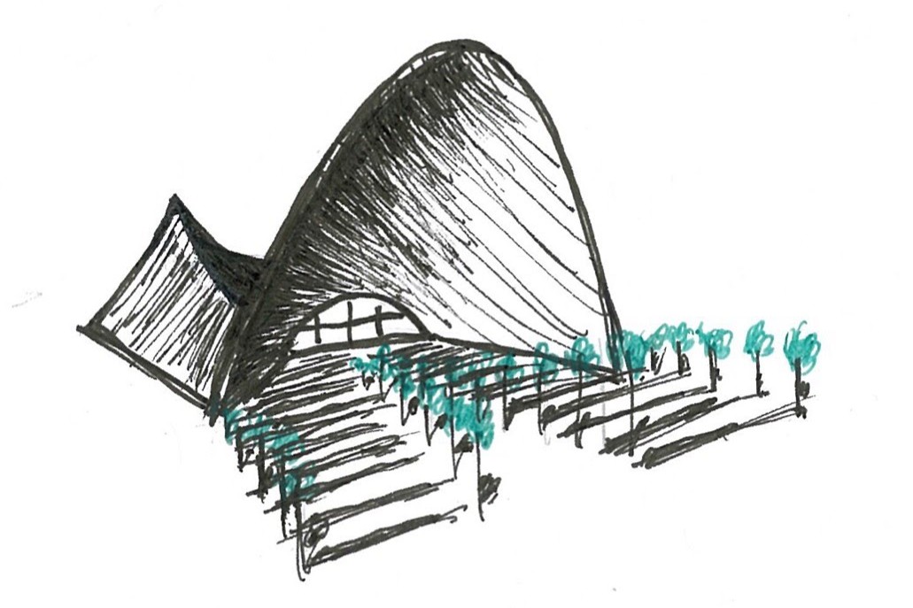 SOM Fellowship — Chapel Lomas de Cuernavaca sketch