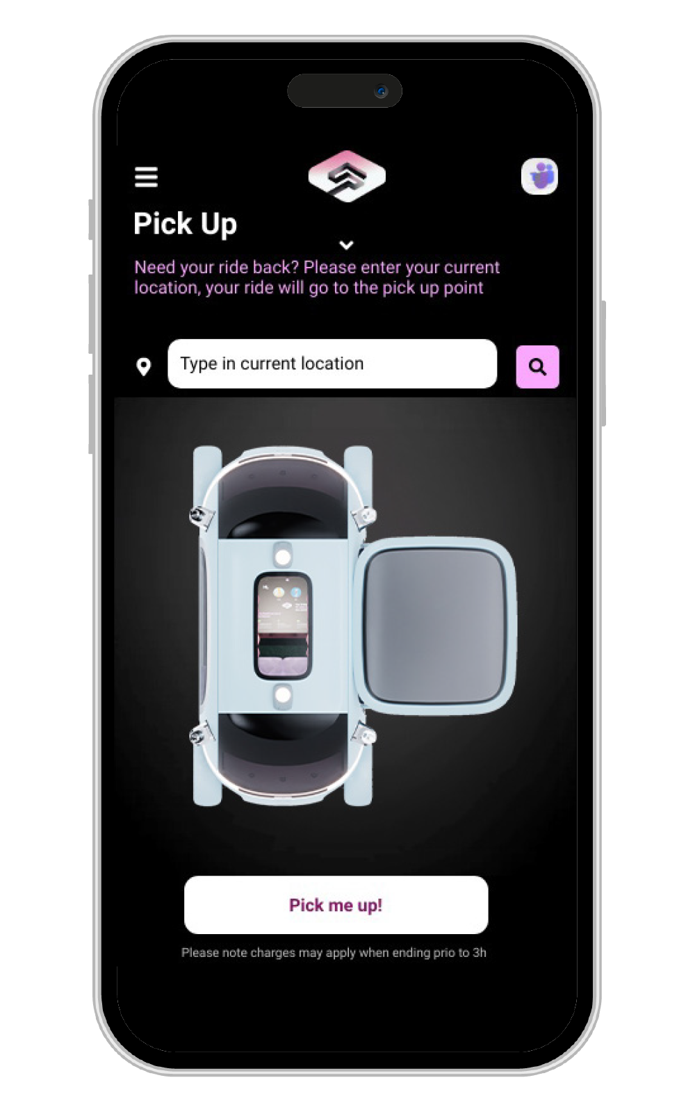 S-WAY — Autonomous Dating Ride APP interface 01