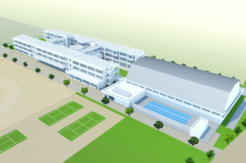 Primary School Campus — Tsukuba, JP architecture rendering